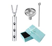 TingHaoO Collares con medallón para cenizas de mascotas, collares simples para urna y cenizas