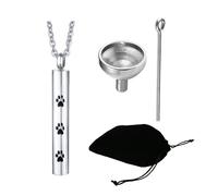 TingHaoO Collares con medallón para cenizas de mascotas, collares simples para urna y cenizas