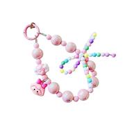 TingHaoO Elegante diseño de lazo con cuentas de cristal para teléfono, llavero elegante para mujer, joyería de moda, accesorio de moda para eventos sociales
