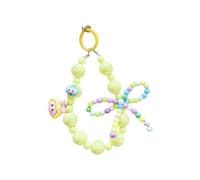 TingHaoO Elegante diseño de lazo con cuentas de cristal para teléfono, llavero elegante para mujer, joyería de moda, accesorio de moda para eventos sociales