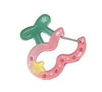 TingHaoO Elegante soporte transparente con diseño hueco de piña y fresa, mosquetón de moda para uso diario, accesorios de llavero de moda, B, Talla única