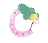TingHaoO Elegante soporte transparente con diseño hueco de piña y fresa, mosquetón de moda para uso diario, accesorios de llavero de moda, Star Hollow Strawber, Talla única