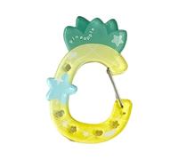 TingHaoO Elegante soporte transparente con diseño hueco de piña y fresa, mosquetón de moda para uso diario, accesorios de llavero de moda, Piña hueca de estrella, Talla única