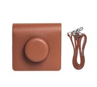 TingHaoO Funda protectora de piel sintética para cámara de instantáneos anchos con correas extraíbles y correas ajustables para el hombro, Brown
