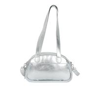 TingHaoO Itabag - Bolso bandolera de piel sintética para estudiantes, escuela, con lazos para colgar alfileres, bonito bolso de piel sintética Itabag para exhibición de pines, Silver, One Size