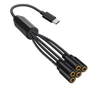 TingHaoO MultiPorts - Adaptador tipo C a hembra de 3,5 mm tipo C a 3,5 mm para conectar auriculares a teléfonos, tabletas, cable divisor