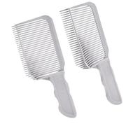 TingHaoO Prácticas herramientas de peinado de peluquería, 2 peines para hombres, peine curvo para corte de pelo, peines de corte de pelo, herramientas de peinado de peluquería