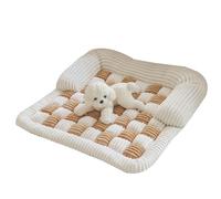 TingHaoO Sofá cama para mascotas para perros pequeños con reposacabezas, caja de huevos de felpa lavable, sofá cama antideslizante para perros y gatos