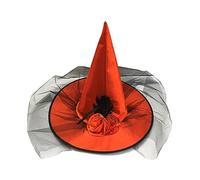 TingHaoO Sombrero de mago de bruja de Halloween, fiestas, festivales, cosplay, accesorio de decoración para adultos, niños, mujeres, hombres, gorra puntiaguda
