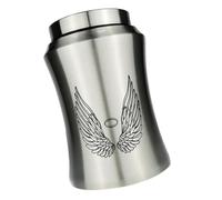 TingHaoO Urna de cremación duradera para mascotas, recuerdo de mascotas, de acero inoxidable, urna conmemorativa, exhibición en el hogar, múltiples capacidades, contenedor de cremación de acero