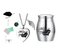 TingHaoO Urna para gatos, mascotas, perros, urnas conmemorativas, caja de cremación y collar, resistente al desgaste, suministros encantadores, suministros compactados, ataúdes cinerarios para