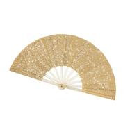 TingHaoO Ventilador de mano Kungfu profesional brillante con diseño compacto para actuaciones, accesorios de escenario con efecto brillante, decoración del hogar