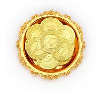 TINGKU English Arras de Boda con Plato, Las Arras para Boda de Matrimonio, Regalos de Boda, Arras de Boda Ceremonia Novios, Monedas de Unidad, Ceremonia de Boda - Oro