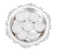 TINGKU Español Arras de Boda con Plato, Las Arras para Boda de Matrimonio, Regalos de Boda, Arras de Boda Ceremonia Novios, Monedas de Unidad, Ceremonia de Boda - Plata