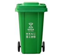 TINGMIAN Contenedor Basura Grande Exteriores 100L Y 120L, Con Ruedas Y Asa Antideslizante, Estable Resistente For Restaurantes, Oficinas Y Almacenes(Green,120L)