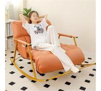 TINGMIAN Mecedora Doble Transpirable con Cojín Suave Moderna Y Cómoda Tumbona Jardín Gravedad Cero con Reposabrazos Y Bolsillos Laterales For Dormitorio Y Sala Estar