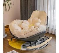 TINGMIAN Mecedora Exterior Patio Moderna Silla Reclinable con Cojín Acolchado For Porche, Sala Estar, Patio, Jardín(Gray)