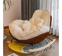TINGMIAN Mecedora Exterior Patio Moderna Silla Reclinable con Cojín Acolchado For Porche, Sala Estar, Patio, Jardín(Brown)