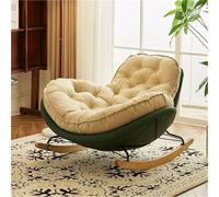 TINGMIAN Mecedora Exterior Patio Sillón Lectura Extragrande For Interior con Cojín Acolchado Reclinable For Porche, Sala Estar, Patio, Jardín, Patio(Green)