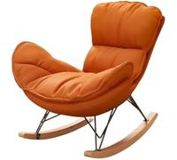 TINGMIAN Mecedora Exterior Reclinable Y Acolchada Gran Tamaño Ideal For Balcón, Porche, Jardín, Sala Estar(Orange)