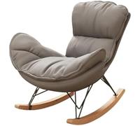 TINGMIAN Mecedora Exterior Reclinable Y Acolchada Gran Tamaño Ideal For Balcón, Porche, Jardín, Sala Estar(Gray)