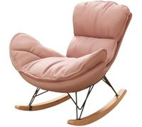 TINGMIAN Mecedora Exterior Reclinable Y Acolchada Gran Tamaño Ideal For Balcón, Porche, Jardín, Sala Estar(Pink)