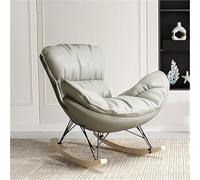 TINGMIAN Mecedora Interior,Cómoda Silla Dormitorio,Sillón Deslizante con Cojín Acolchado Ideal For Leer, Sala Estar Y Oficina Casa(Grey)