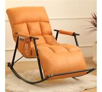 TINGMIAN Mecedora Moderna con Cojín For Dormitorio Tumbona Transpirable con Reposabrazos For Sala Estar, Cómoda Mecedora Jardín con Reposapiernas Y Respaldo Ajustable