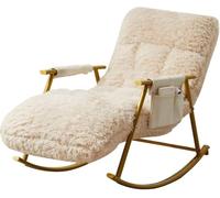 TINGMIAN Mecedora Relajante con Bolsillos Laterales,Cómoda Mecedora Lectura, Asiento Acolchado, Ideal For Dormitorio, Oficina Y Sala Estar