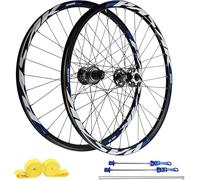 TINGMIAN MTB 26 27.5 29 Ruedas de freno de disco 32H de aleación de aluminio y bujes HG, rueda delantera 100 x 9 mm/trasera 135 10 compatible con 7-12 velocidades (negro, 27.5 pulgadas)