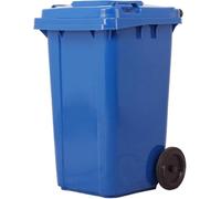 TINGMIAN Papelera exterior con tapa de plástico de gran capacidad, cubo de basura cilíndrico largo para clasificación exterior, 4 colores basura exterior (Blue,100L)