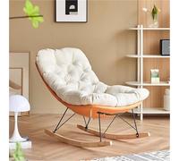TINGMIAN Sillón Mecedor Moderno Sillón Mecedor Tapizado Sillón Mecedor Tapizado For Interiores, For Sala De Estar Y Dormitorio(Orange)
