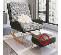 TINGMIAN Sillón Mecedor Sala Estar Sillón Reclinable Tapizado Cómodo con Reposapiés For Leer Y Tomar Una Siesta(Green,No Ottoman)