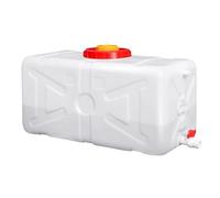 TINGMIAN Tanque Agua Contenedor Agua Plástico con Tapa Y Grifo, Contenedor Recolección Agua Lluvia,Jarra Almacenar Agua Acampar(110L)