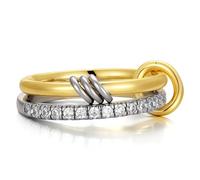 TINGN Anillos apilables para mujer, chapados en oro de 14 quilates, resistentes al agua, juego de anillos dorados, anillo para el pulgar, anillo hipoalergénico para mujeres y hombres, 60
