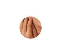 TINGN Anillos de letras doradas para mujer, chapado en oro de 14 K, letras A-Z, anillo de dedo para mujer, anillo de oro, anillo apilable, resistente al agua, fácil de abrir, anillo ajustable, regalo
