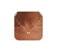TINGN Cadena de corazón de oro con letras - Cadena chapada en oro de 14 quilates con letras A-Z Corazón Colgante Cadenas Niñas Letras Cadena Joyas Señoras Regalos Personalizados para Mujeres Niñas