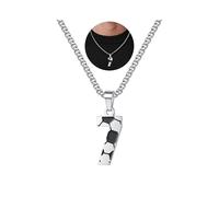 TINGN Cadena para hombre de acero inoxidable con diseño de estrellas del fútbol número 1 - 20, colgante regalo para aficionados al fútbol, hombres, él, padre, amigo, marido, Metal, Sin piedra preciosa