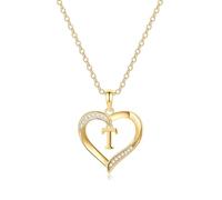 TINGN Collar con inicial de oro para mujer, collares personalizados con corazón con inicial A-Z, joyería con letras, regalos para mujeres, esposa, regalo personalizado de aniversario, regalos de