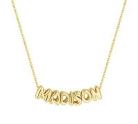 TINGN Collar con nombre personalizado para mujer, chapado en oro de 14 quilates, elegante joyería ideal para regalos de cumpleaños para mujeres, niñas y adolescentes, Cobre