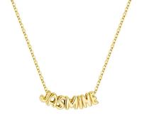 TINGN Collar con nombre personalizado para mujer, chapado en oro de 14 quilates, elegante joyería ideal para regalos de cumpleaños para mujeres, niñas y adolescentes, Cobre