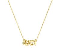 TINGN Collar con nombre personalizado para mujer, chapado en oro de 14 quilates, elegante joyería ideal para regalos de cumpleaños para mujeres, niñas y adolescentes, Cobre