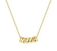 TINGN Collar con nombre personalizado para mujer, chapado en oro de 14 quilates, elegante joyería ideal para regalos de cumpleaños para mujeres, niñas y adolescentes, Cobre