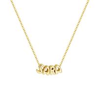 TINGN Collar con nombre personalizado para mujer, chapado en oro de 14 quilates, elegante joyería ideal para regalos de cumpleaños para mujeres, niñas y adolescentes, Cobre
