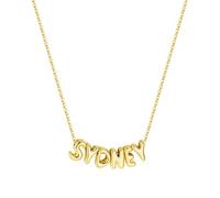 TINGN Collar con nombre personalizado para mujer, chapado en oro de 14 quilates, elegante joyería ideal para regalos de cumpleaños para mujeres, niñas y adolescentes, Cobre