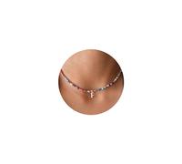 TINGN, Collar de cuentas de colores con inicial, hecho a mano, estilo boho, personalizable, para mujeres, niñas y bebés, ideal como regalo de cumpleaños, 35 cm + 5 cm