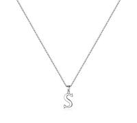 TINGN Collar Inicial S925 de Plata Esterlina para Mujer - Hipoalergénico, Colgante de Iniciales Minúsculas, Regalo para Niña Adolescente (S)