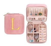 TINGN Joyero de viaje, joyero de viaje, pequeño joyero para joyas, caja de joyas, caja de joyas, regalos para mamá, regalos para mujeres, regalos personalizados L