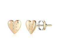 TINGN - Pendientes de plata 925 para mujer y niña, hipoalergénicos, pendientes de plata 925, diseño de corazón, letras - regalo para mujer y niña, Plata de ley