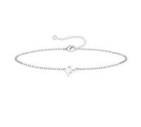 TINGN Pulsera de Oro Plata para Niñas Mujeres - Chapada en Oro de 18K/Oro Blanco Pulsera Delicada Fina con Letras Pulseras Personalizadas Dama de Honor Regalo de Cumpleaños para Mujeres Adolescentes